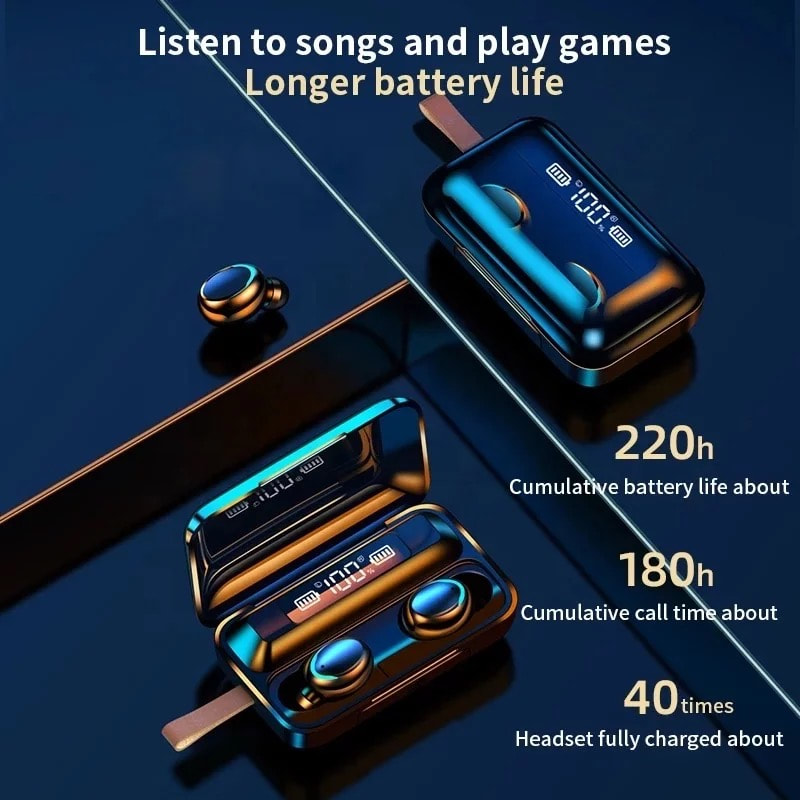 Bluetooth 5.0 Kopfhörer TWS In-Ear Kabellos Sport Headset für Samsung iPhone